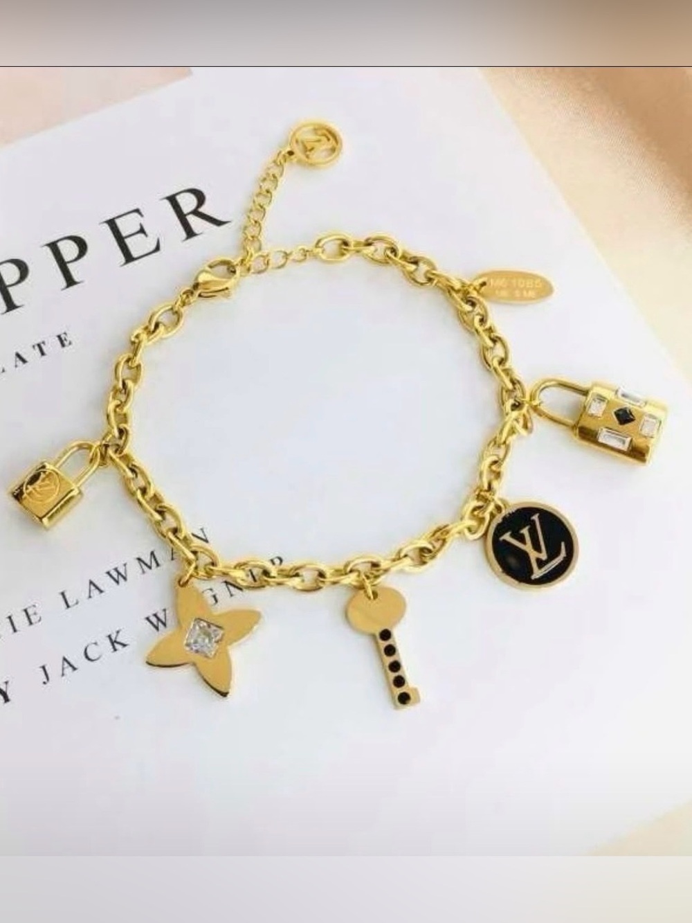 Designer Inspired Lulu Blooming Supple Bracelet Gold